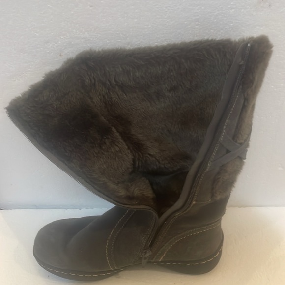 Bass Denver winter boots fur side zipper gray women’s size 8 - Picture 7 of 14
